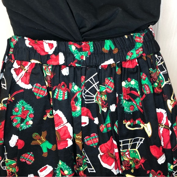 Vintage The Eagle’s Eye Christmas-print cotton maxi skirt, small - Picture 6 of 8